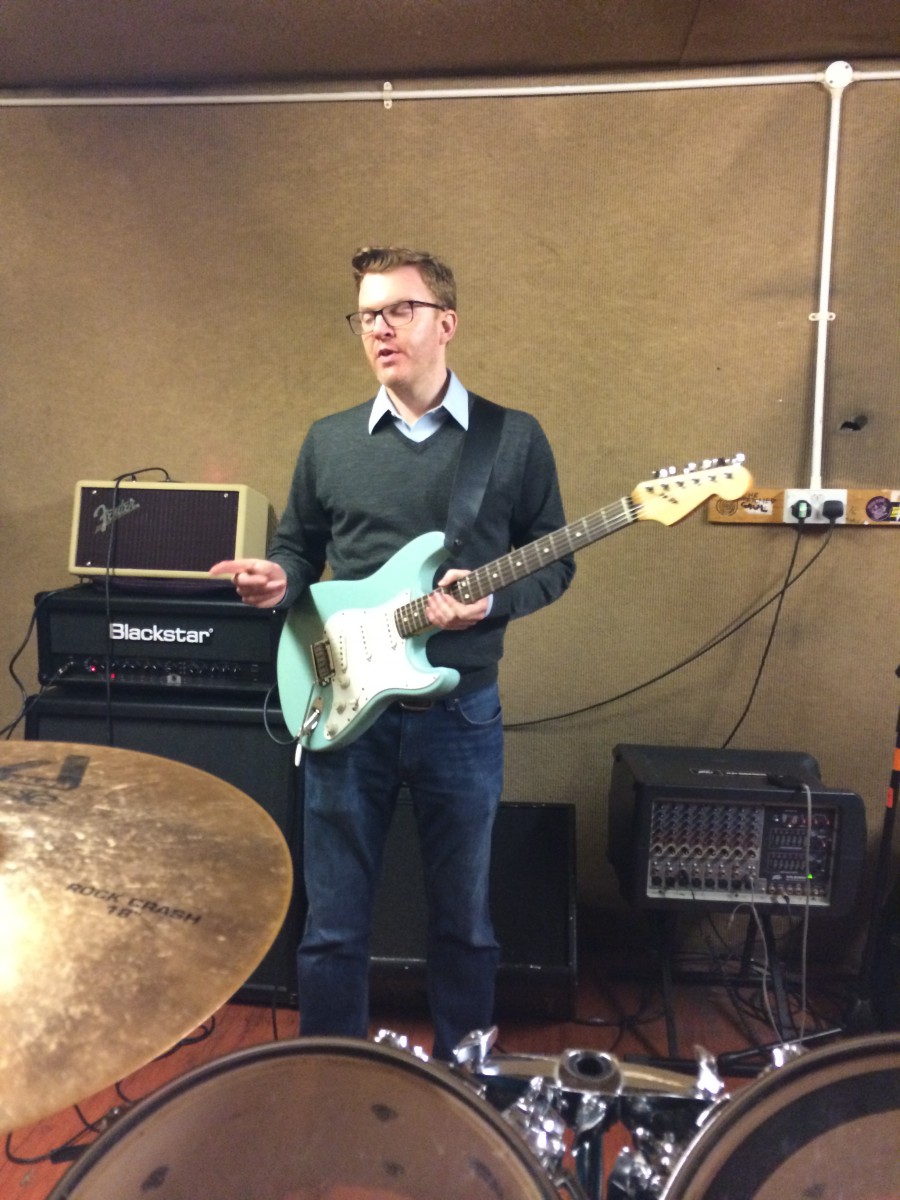Ed Shearer in rehearsal studio