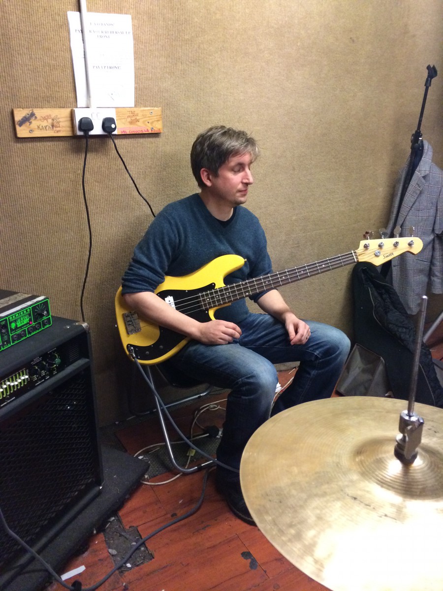 Andy Cameron in rehearsal studio