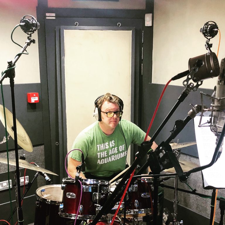 Matt Shearer drumming for The Krill - recording 2nd EP